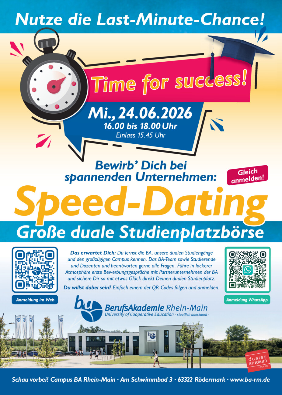 Berufsakademie Rhein-Main vom Samstag, 30.05.2026