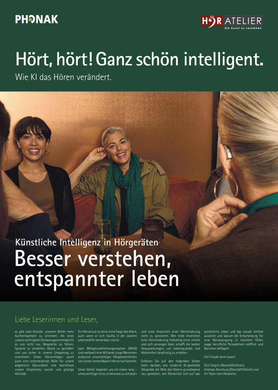 Höratelier im Gloria Palais vom Samstag, 10.10.2026