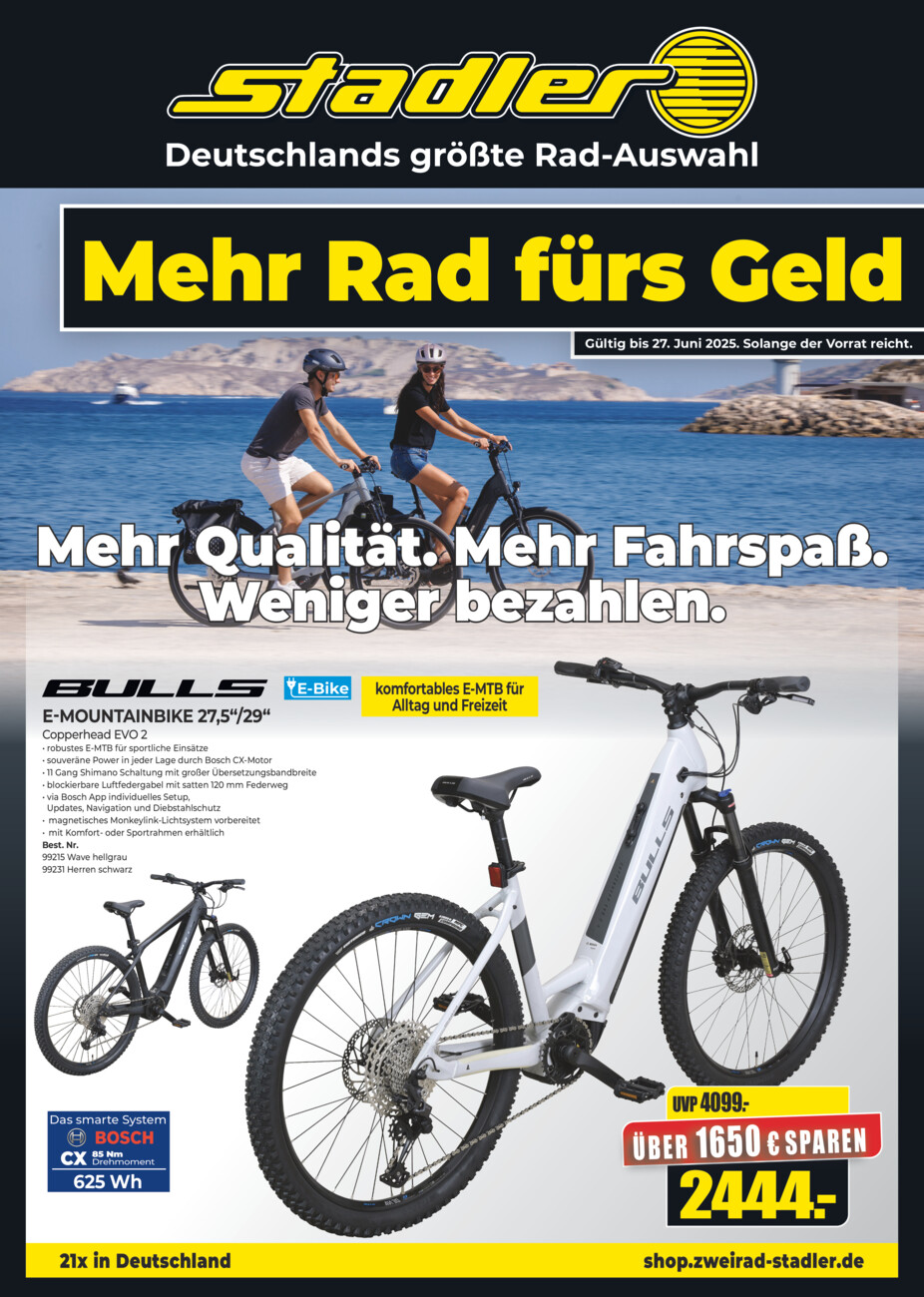 Zweirad Stadler vom Donnerstag, 22.05.2025