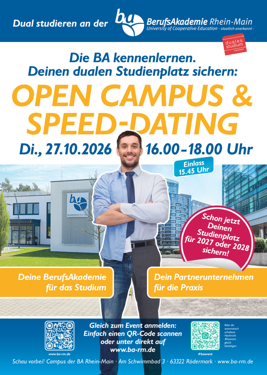 Berufsakademie Rhein-Main vom Dienstag, 29.09.2026