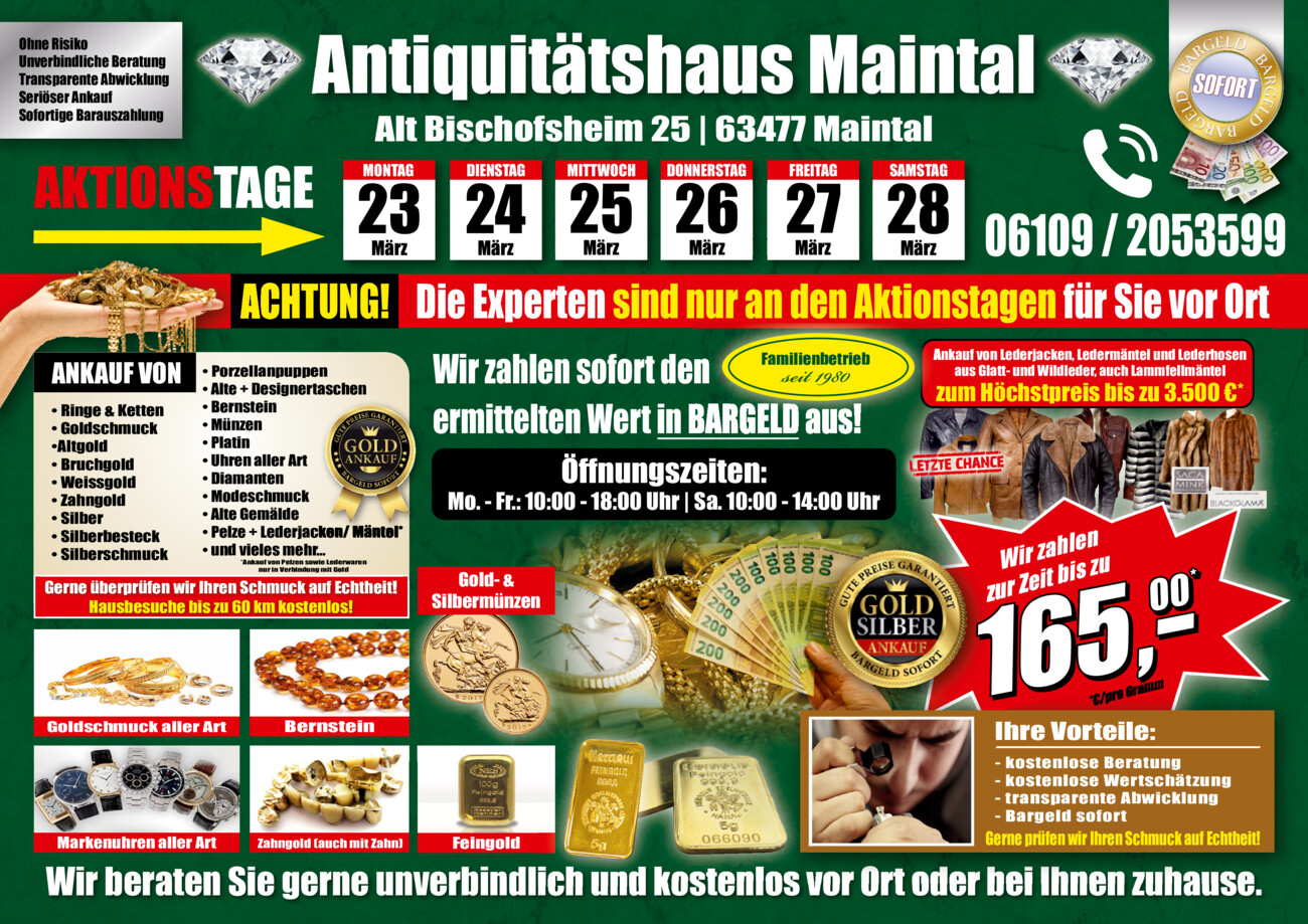 Antiquitätshaus Maintal vom Montag, 23.03.2026