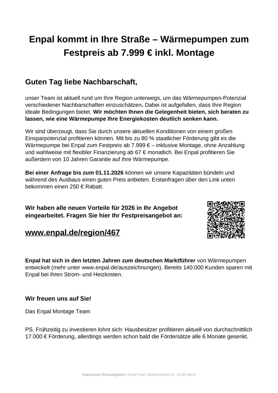 Enpal vom Samstag, 19.09.2026