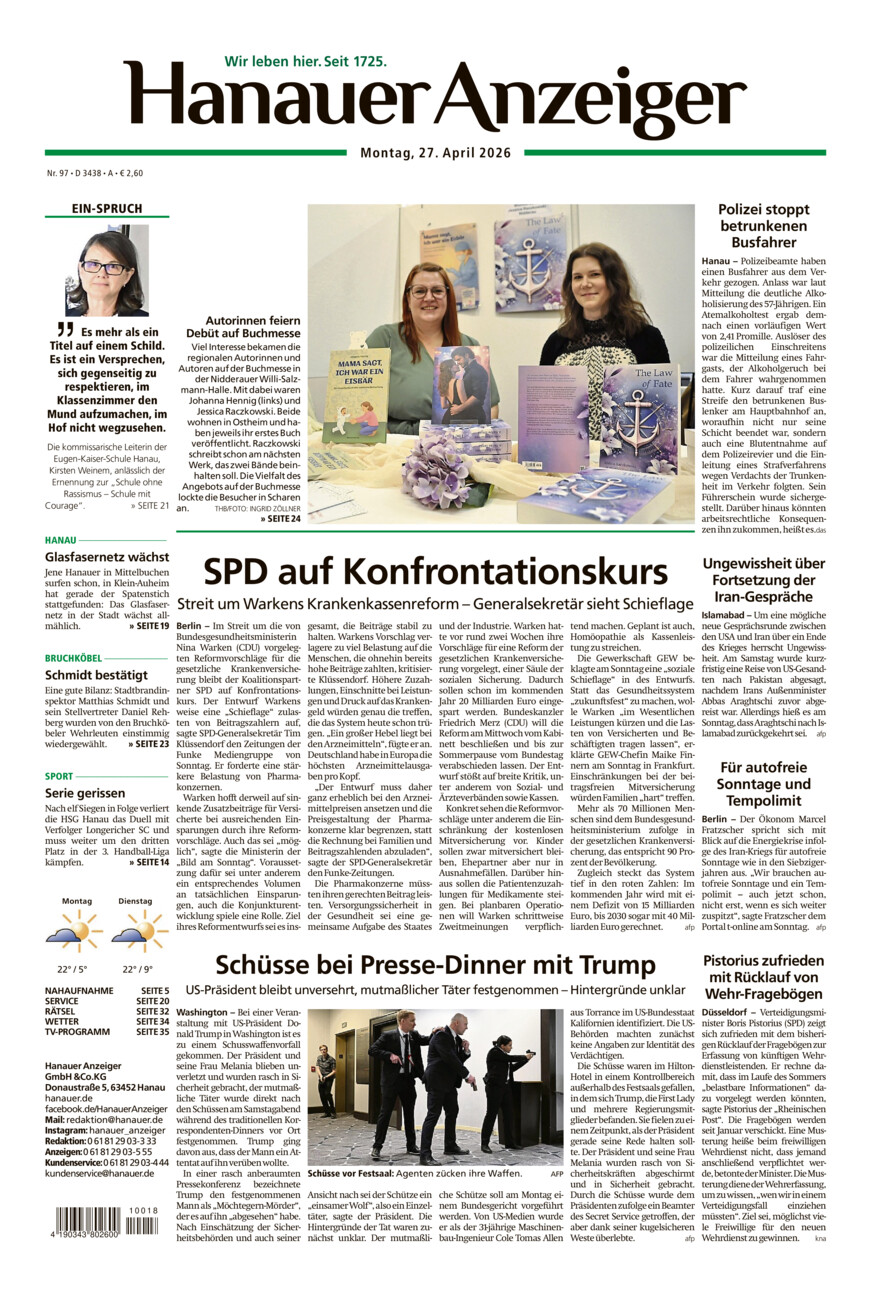 Hanauer Anzeiger vom Montag, 27.04.2026