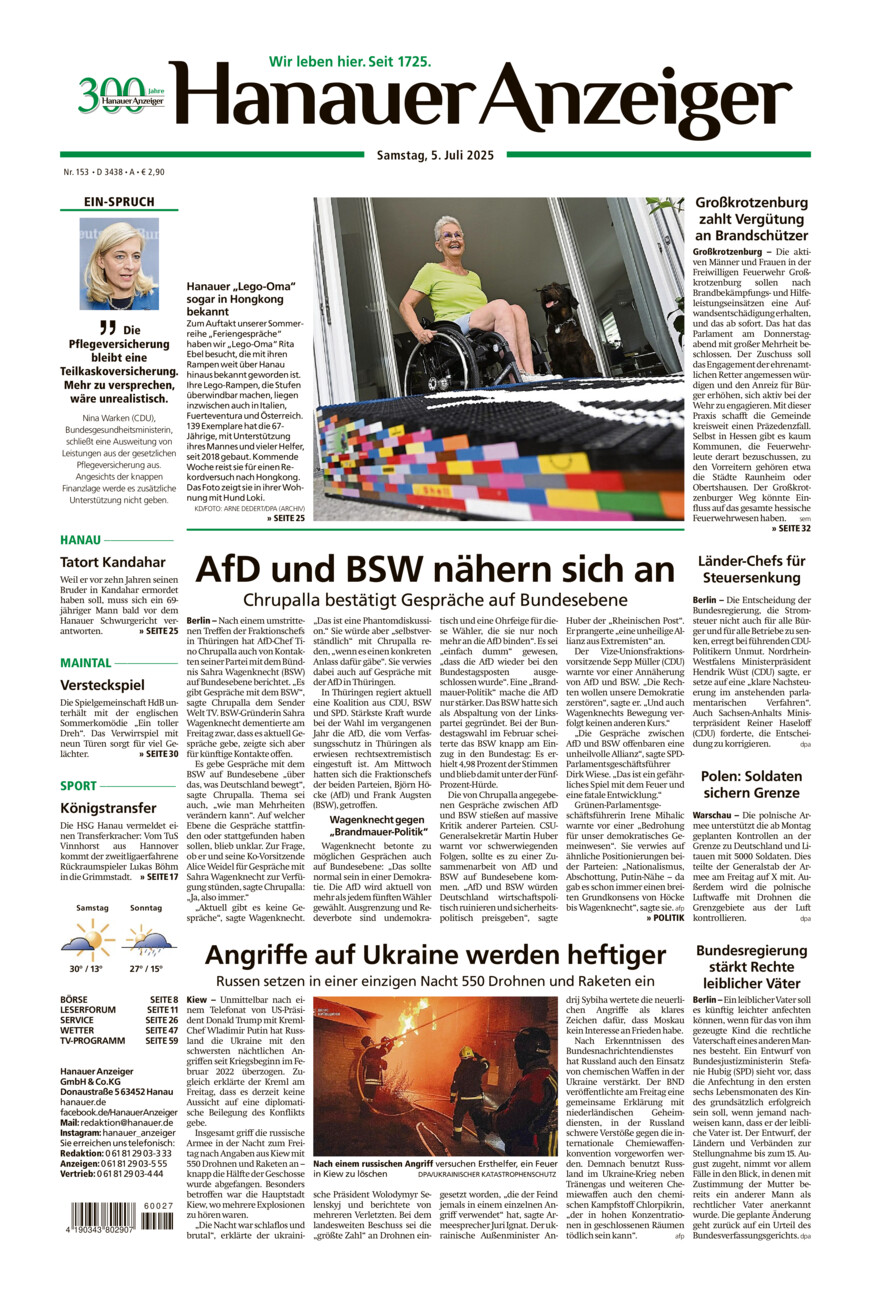 Hanauer Anzeiger vom Samstag, 05.07.2025