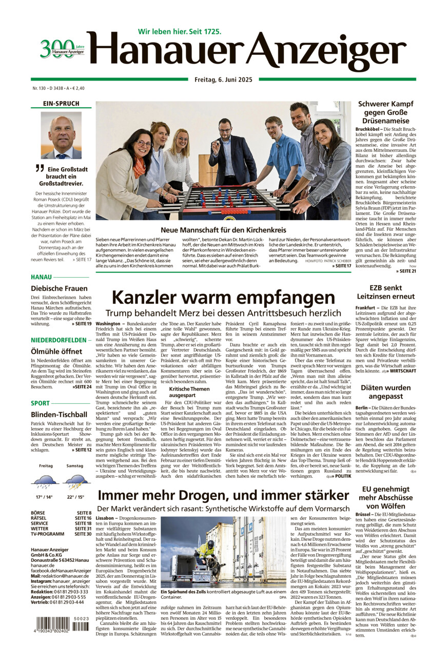 Hanauer Anzeiger vom Freitag, 06.06.2025