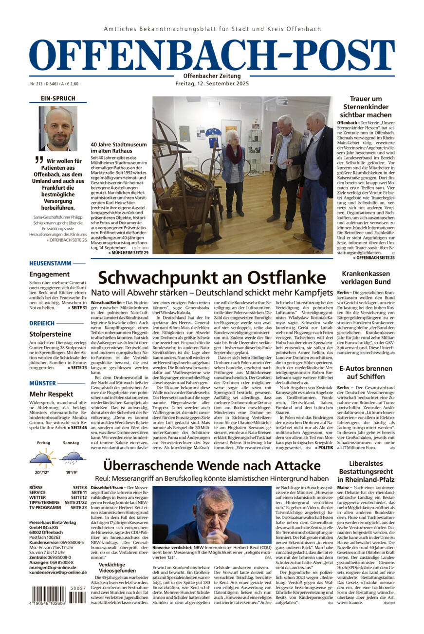 Offenbach-Post vom Freitag, 12.09.2025