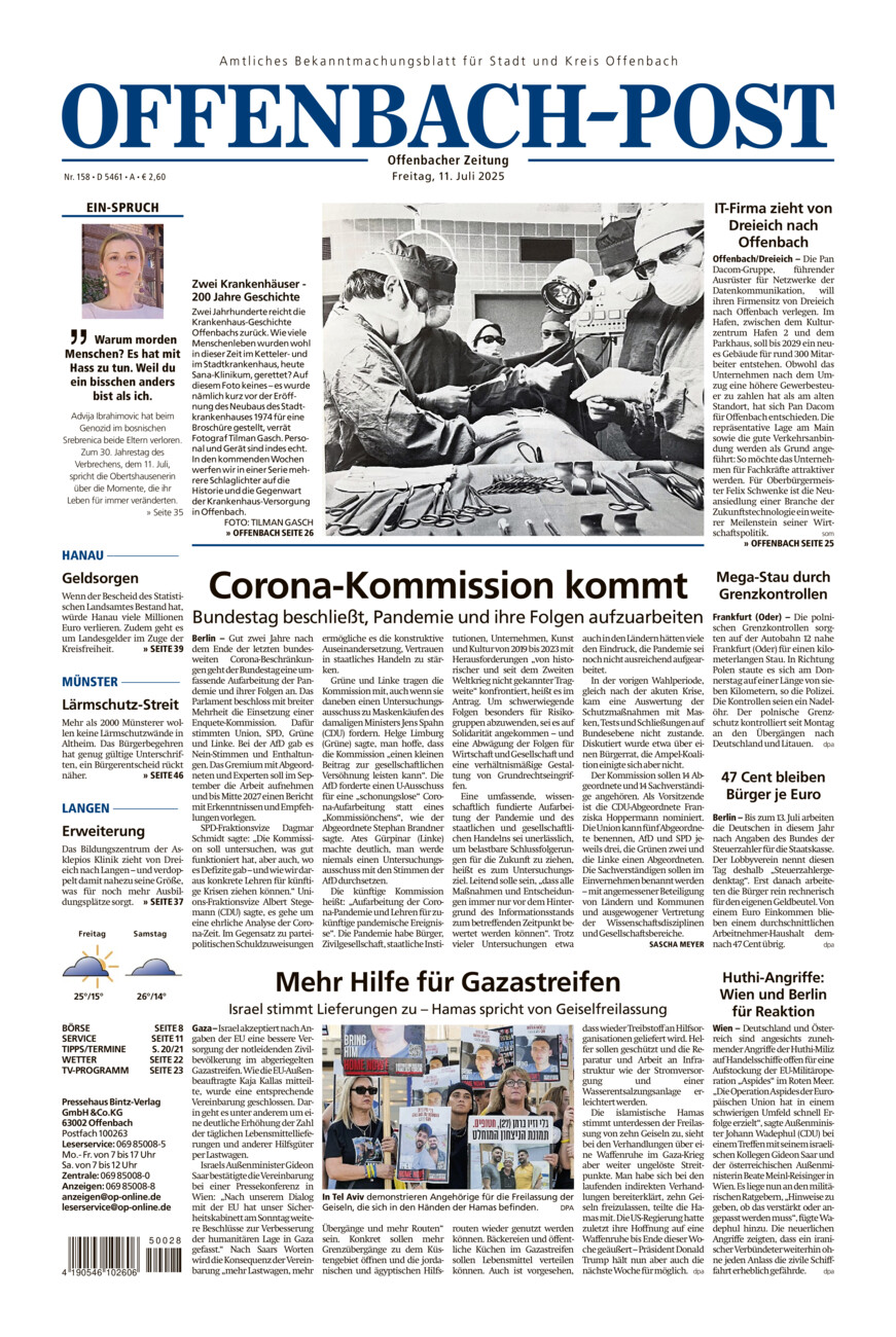 Offenbach-Post vom Freitag, 11.07.2025