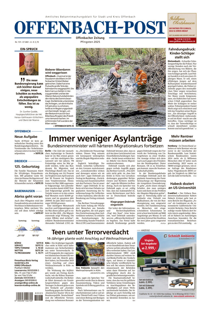 Offenbach-Post vom Samstag, 07.06.2025