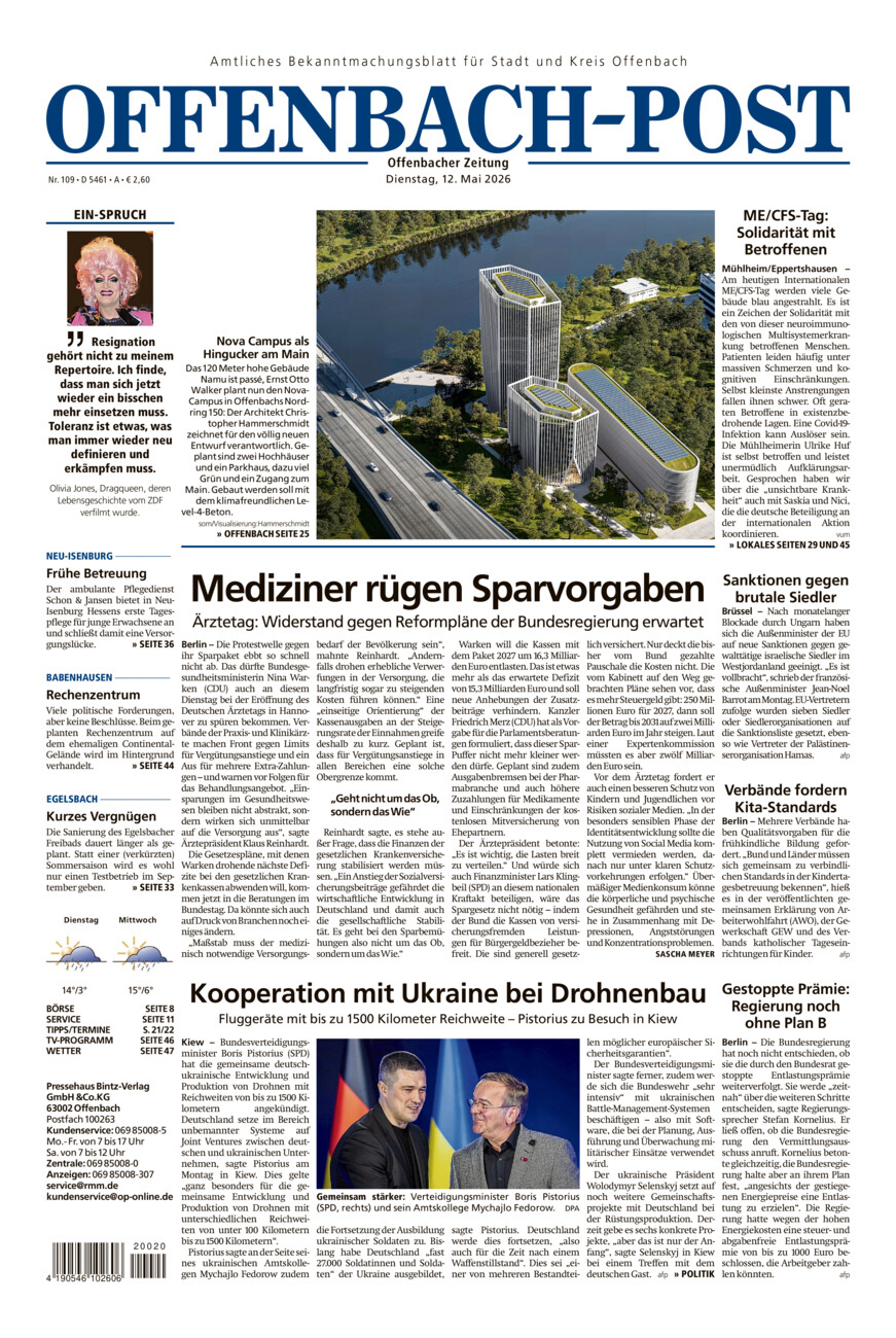 Offenbach-Post vom Dienstag, 12.05.2026