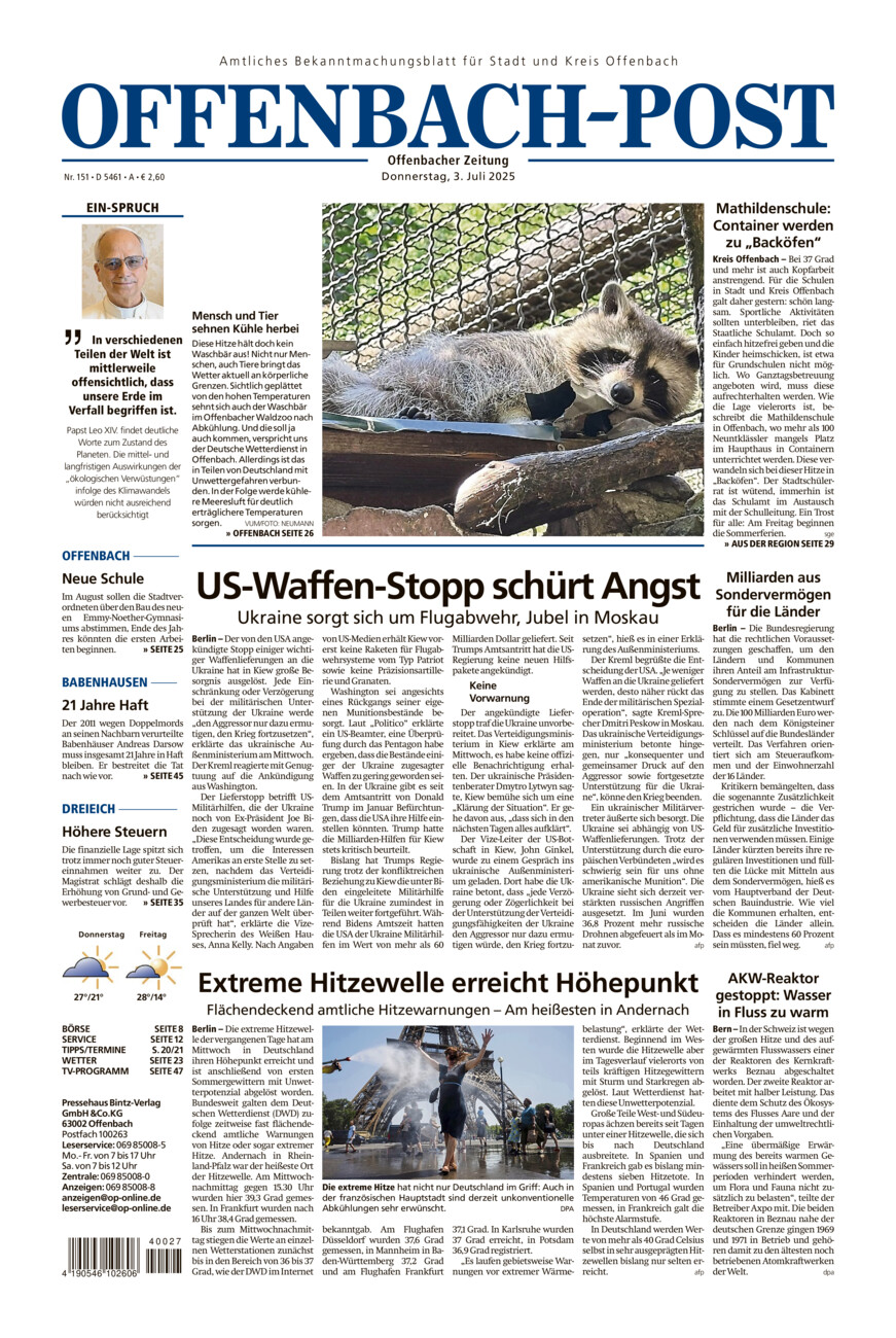 Offenbach-Post vom Donnerstag, 03.07.2025