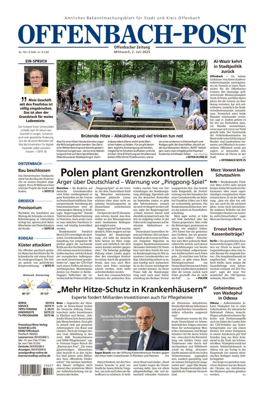 Offenbach-Post vom Mittwoch, 02.07.2025