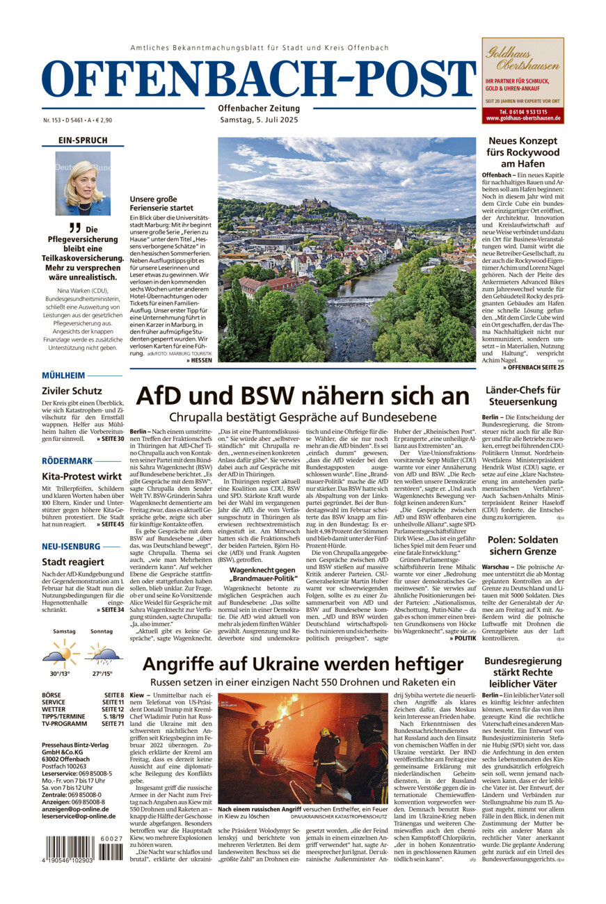 Offenbach-Post vom Samstag, 05.07.2025