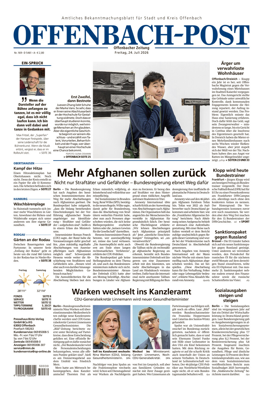 Offenbach-Post vom Freitag, 24.07.2026