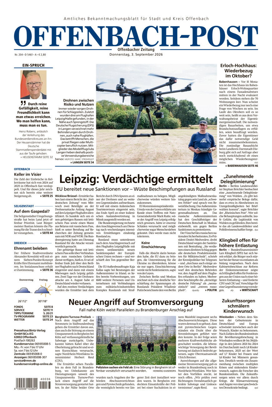 Offenbach-Post vom Donnerstag, 03.09.2026