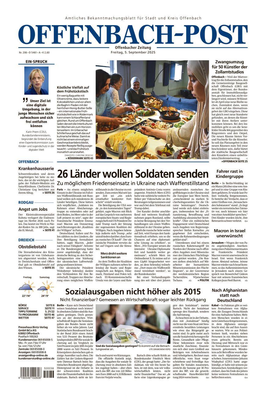 Offenbach-Post vom Freitag, 05.09.2025