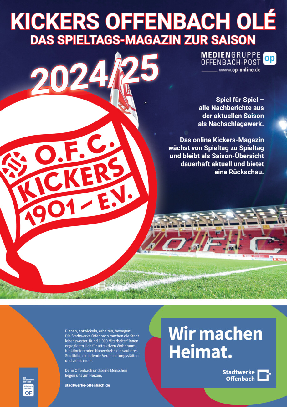 Kickers Online-Magazin vom Montag, 21.10.2024