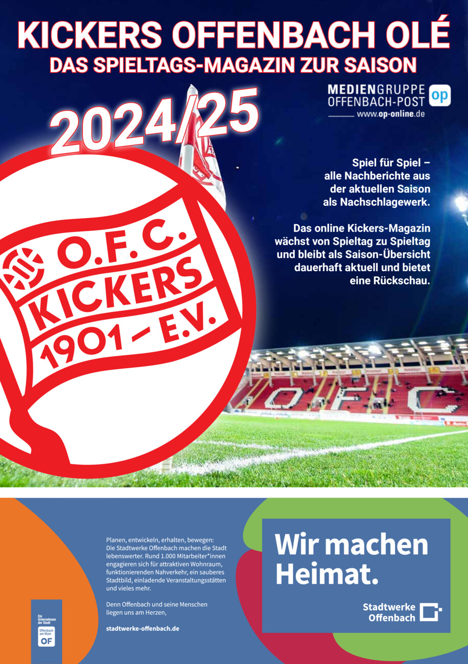 Kickers Online-Magazin vom Montag, 28.04.2025