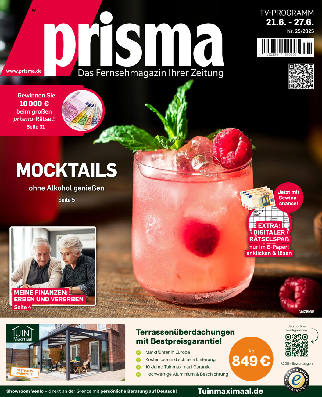 Prisma vom Samstag, 21.06.2025