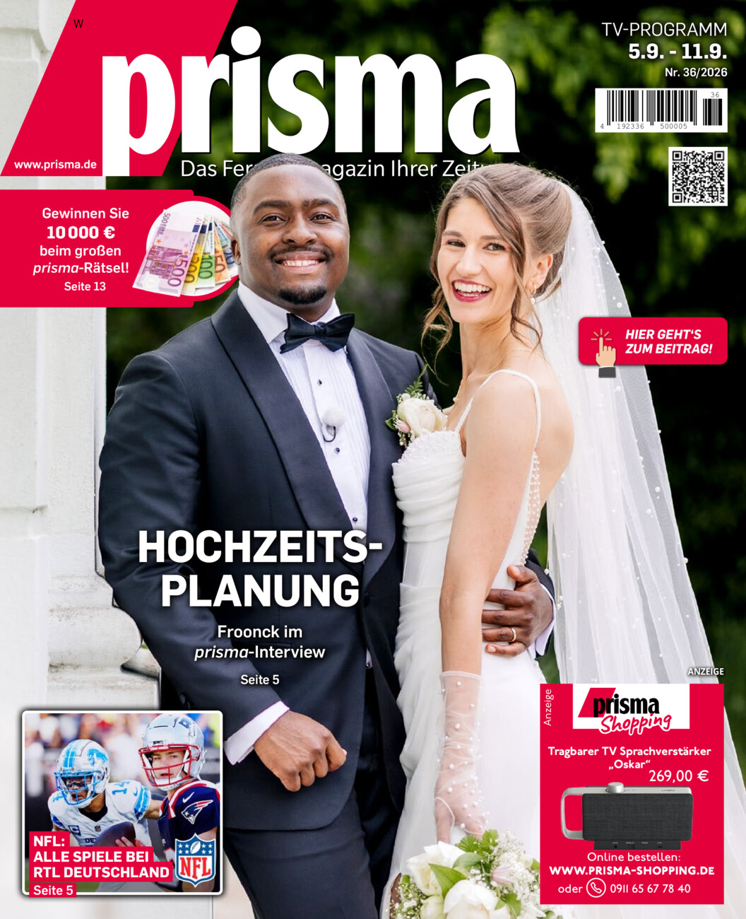 Prisma vom Samstag, 05.09.2026