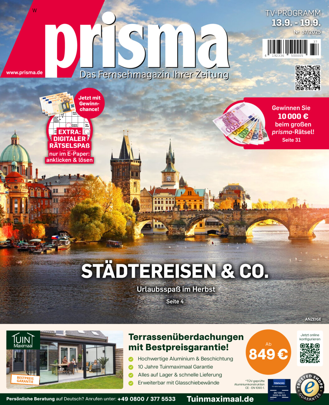 Prisma vom Samstag, 13.09.2025
